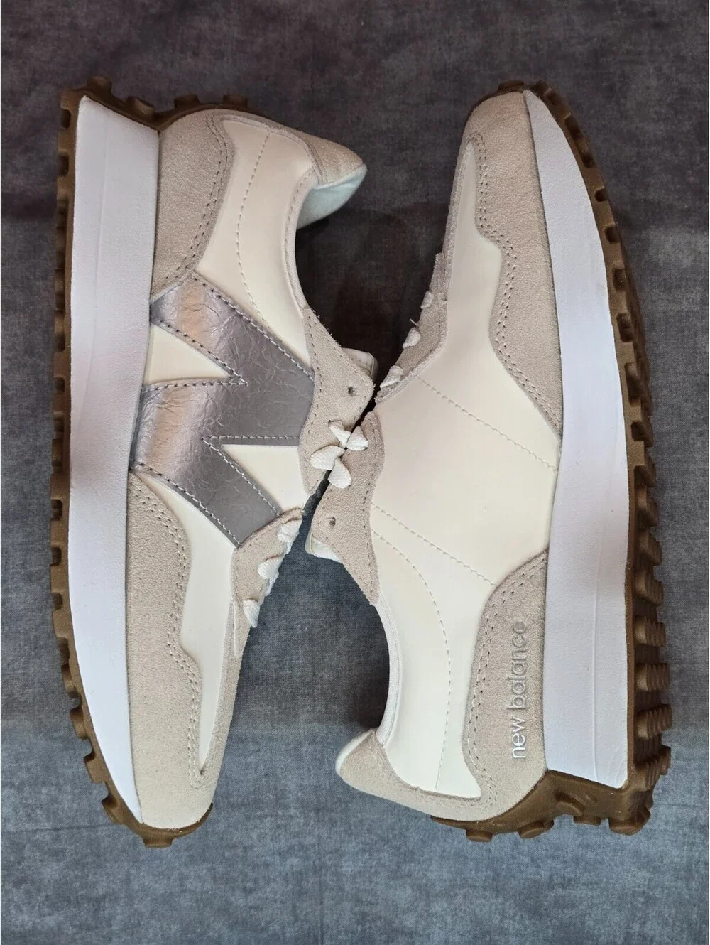 New Balance 327 Donna Angora - Beige / Grey (W327240) Women's 7 BRAND NEW IN BOX